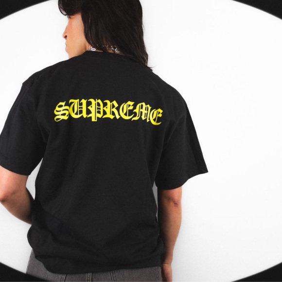 NWOT Supreme Mutants Tee Tshirt Black Highlight Yellow Logo Back Size L - Picture 8 of 9